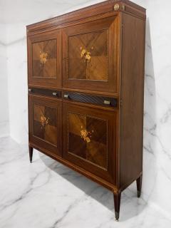 Giuseppe Anzani Italian Mid Century Sideboard Cabinet Bar with inlays by Giuseppe Anzani 1950s - 4357022