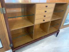 Giuseppe Anzani Italian Mid Century Sideboard Cabinet Bar with inlays by Giuseppe Anzani 1950s - 4357023