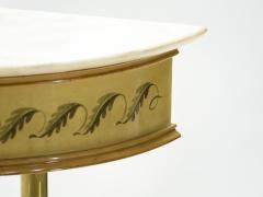 Giuseppe Anzani Unique Italian brass goatskin marble console table by Giuseppe Anzani 1950s - 1555833