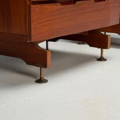 Giuseppe Brusadelli Italian Mid Century Modern Nightstands Teak Brass - 3837412