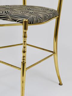 Giuseppe Gaetano Descalzi Chiavari Midcentury Brass Chair by Giuseppe Gaetano Descalzi Italy 1950s - 4214725