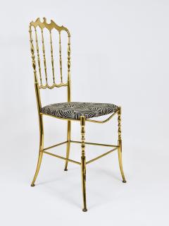 Giuseppe Gaetano Descalzi Chiavari Midcentury Brass Chair by Giuseppe Gaetano Descalzi Italy 1950s - 4214755