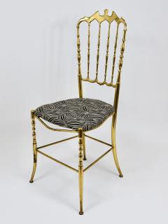 Giuseppe Gaetano Descalzi Chiavari Midcentury Brass Chair by Giuseppe Gaetano Descalzi Italy 1950s - 4214761