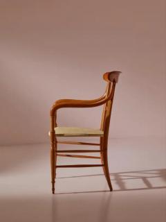 Giuseppe Gaetano Descalzi Fratelli Levaggi pair of cherrywood Campanino chairs Chiavari Italy 1960s - 3476136