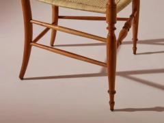 Giuseppe Gaetano Descalzi Fratelli Levaggi pair of cherrywood Campanino chairs Chiavari Italy 1960s - 3476142