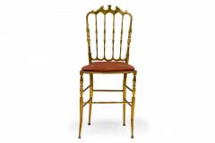 Giuseppe Gaetano Descalzi Set of 10 Giuseppe Gaetano Decalzi Chiavari Italian Brass Dining Side Chairs - 4172508