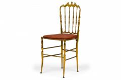 Giuseppe Gaetano Descalzi Set of 10 Giuseppe Gaetano Decalzi Chiavari Italian Brass Dining Side Chairs - 4172509