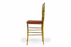 Giuseppe Gaetano Descalzi Set of 10 Giuseppe Gaetano Decalzi Chiavari Italian Brass Dining Side Chairs - 4172510