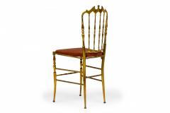 Giuseppe Gaetano Descalzi Set of 10 Giuseppe Gaetano Decalzi Chiavari Italian Brass Dining Side Chairs - 4172511