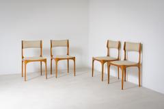 Giuseppe Gibelli Set of 4 chairs in ash and upholstered fabric - 2555080