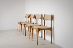 Giuseppe Gibelli Set of 4 chairs in ash and upholstered fabric - 2555141