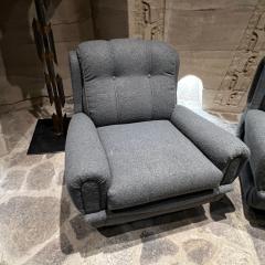 Giuseppe Munari 1960s ITALY Guiseppe Munari for Poltrona Deco Lounge Chairs New Gray Boucl  - 2985816