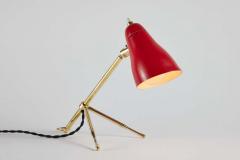 Giuseppe Ostuni 1950s Giuseppe Ostuni Ochetta Red Wall or Table Lamp for O Luce - 2048459