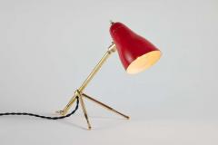 Giuseppe Ostuni 1950s Giuseppe Ostuni Ochetta Red Wall or Table Lamp for O Luce - 2048460