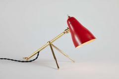 Giuseppe Ostuni 1950s Giuseppe Ostuni Ochetta Red Wall or Table Lamp for O Luce - 2048463