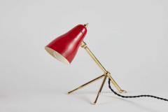 Giuseppe Ostuni 1950s Giuseppe Ostuni Ochetta Red Wall or Table Lamp for O Luce - 2048467