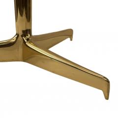 Giuseppe Ostuni Giuseppe Ostuni Attributed Brass Occasional Table with Lava StoneTop 1960s - 4215432