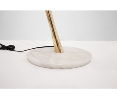 Giuseppe Ostuni Mid Century Modern Brass Marble Floorlamp c 1960s 1960 1969 - 2891907