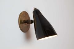 Giuseppe Ostuni Pair of 1950s Giuseppe Ostuni Model 101 Black Articulating Sconces for O Luce - 2265259