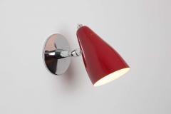 Giuseppe Ostuni Pair of 1960s Giuseppe Ostuni Model 101 Red Articulating Sconces for O Luce - 2265246