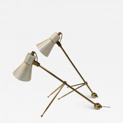 Giuseppe Ostuni Pair of Giuseppe Ostuni Style Italian Brass Table Lamps - 4614280
