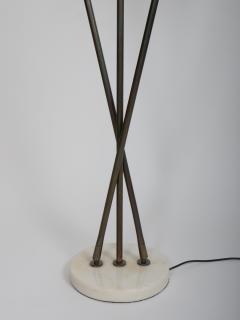 Giuseppe Ostuni Rare Giuseppe Ostuni for O Luce lucite shade adjustable floor lamp Italy c1950 - 4750575