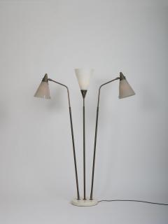Giuseppe Ostuni Rare Giuseppe Ostuni for O Luce lucite shade adjustable floor lamp Italy c1950 - 4750615