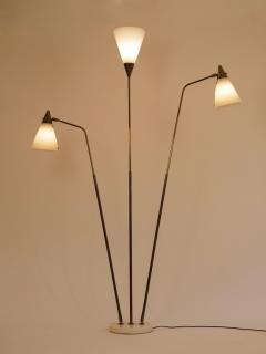 Giuseppe Ostuni Rare Giuseppe Ostuni for O Luce lucite shade adjustable floor lamp Italy c1950 - 4750617