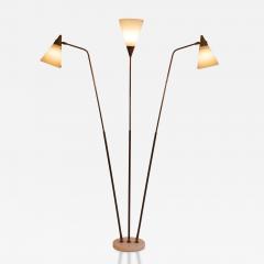 Giuseppe Ostuni Rare Giuseppe Ostuni for O Luce lucite shade adjustable floor lamp Italy c1950 - 4751341