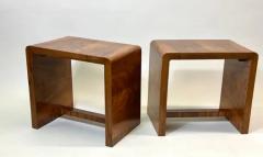 Giuseppe Pagano Pogatschnig Pair Italian Mid century Modern Rationalist Elm Wood Benches Giuseppe Pagano - 3319523