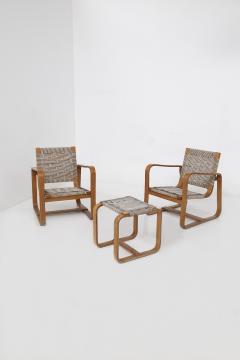Giuseppe Pagano Pogatschnig Set of chairs and ottoman by Giuseppe Pagano - 3802694