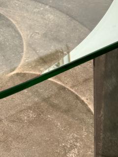 Giuseppe Raimondi Italian Mid Century Modern Glass and Metal Coffee Table by G Raimondi 1970s - 4695668