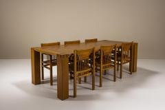 Giuseppe Rivadossi Large Giuseppe Rivadossi Dining Room Table in Oak Italy 1970s - 4300044