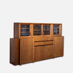 Giuseppe Rivadossi Oak Wood Cabinet by Giuseppe Rivadossi circa 1970 - 3636649