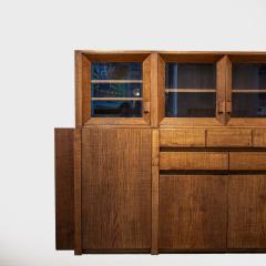 Giuseppe Rivadossi Oak Wood Cabinet by Giuseppe Rivadossi circa 1970 - 3636652