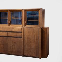 Giuseppe Rivadossi Oak Wood Cabinet by Giuseppe Rivadossi circa 1970 - 3636654