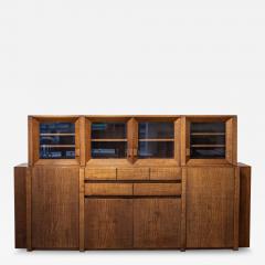 Giuseppe Rivadossi Oak Wood Cabinet by Giuseppe Rivadossi circa 1970 - 3637280