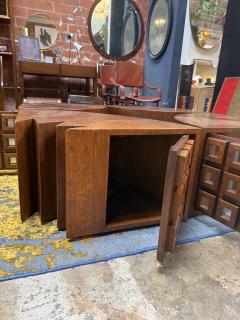 Giuseppe Rivadossi Rare Modular Quadrifoglio Coffee Table in Oak by Giuseppe Rivadossi 1970s - 4749414