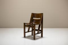 Giuseppe Rivadossi Set of Eight Regina Dining Chairs in Walnut by Officina Rivadossi Italy 1968 - 3727779
