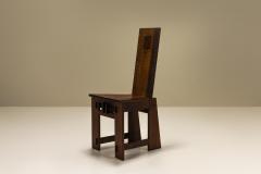 Giuseppe Rivadossi Six High Back Dining Chairs in the Style of Giuseppe Rivadossi Italy 1970s - 4300129