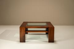 Giuseppe Rivadossi Square Coffee Table by Giuseppe Rivadossi in Slavonian Oak Italy 1980s - 4570497