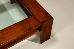 Giuseppe Rivadossi Square Coffee Table by Giuseppe Rivadossi in Slavonian Oak Italy 1980s - 4570498