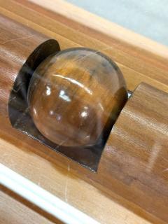 Giuseppe Rivadossi Wood and Glass Coffee Table with Sculptural Base 1970s by Giuseppe Rivadossi - 4498455