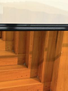 Giuseppe Rivadossi Wood and Glass Coffee Table with Sculptural Base 1970s by Giuseppe Rivadossi - 4498456