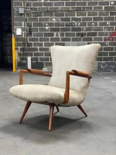 Giuseppe Scapinelli 1950s Brazilian Modern Armchair in Hardwood Fabric by Giuseppe Scapinelli - 3193880