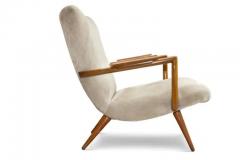Giuseppe Scapinelli 1950s Brazilian Modern Armchair in Hardwood Fabric by Giuseppe Scapinelli - 3193911