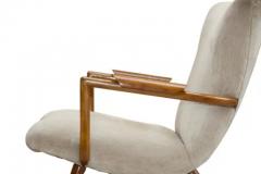 Giuseppe Scapinelli 1950s Brazilian Modern Armchair in Hardwood Fabric by Giuseppe Scapinelli - 3193927