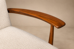 Giuseppe Scapinelli Armchair in Cavi na Wood Leather and Boucl by Giuseppe Scapinelli Brazil - 4692808