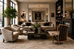 Giuseppe Scapinelli Armchair in Ivory Wood and Green Mohair by Giuseppe Scapinelli - 4597107