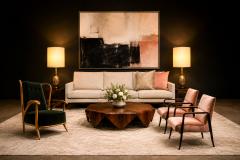 Giuseppe Scapinelli Armchair in Ivory Wood and Green Mohair by Giuseppe Scapinelli - 4597112